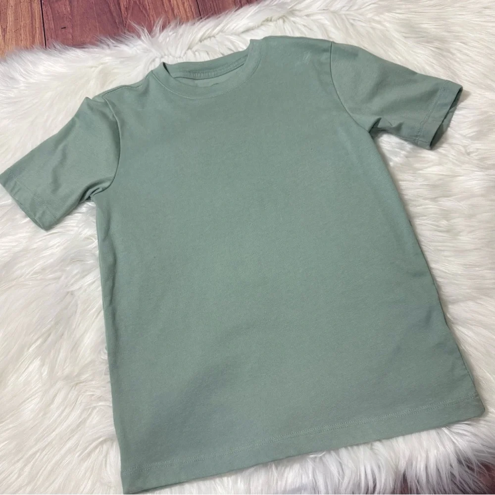 Wonder Nation Youth Boy Size Small (6-7) Soft Green Short Sleeve Shirt